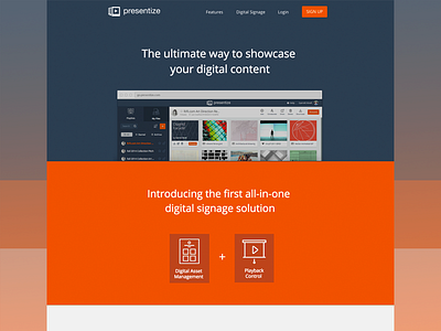 Presentize Website saas ui website website development