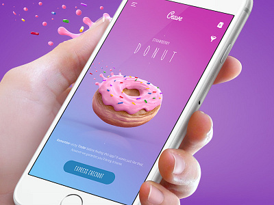 Crave App app application branding candy design donuts ui ux