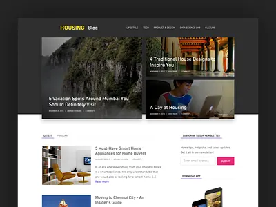Blog design blog design ui web