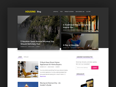 Blog design blog design ui web