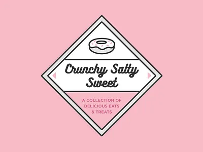 Crunchy Salty Sweet bakery brand chef cooking design illustrator logo pink sweet treats
