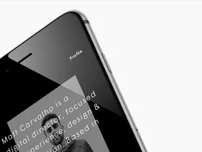 Mobile Layout character css digital director hover animation matt carvalho portfolio responsive ui website