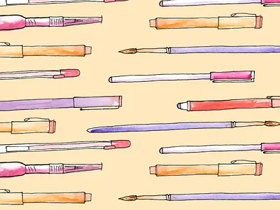 Art supply watercolor pattern art supplies paint brushes pattern pens repeat surface pattern design watercolor