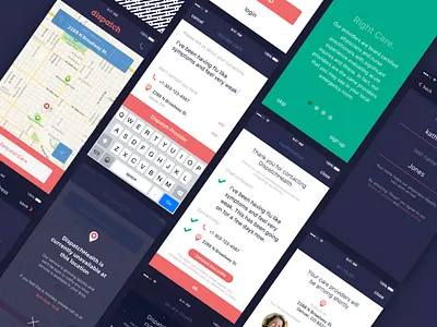 Dispatch Health - App Screens app healthcare iphone mobile ui
