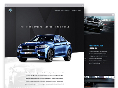 BMW M Series LP bmw landing page ui visual design website design