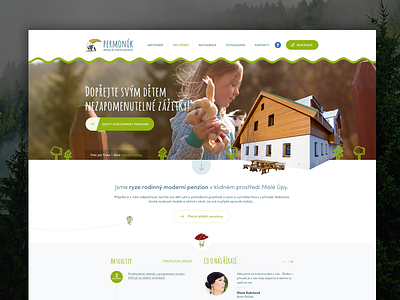 Penzion Permoník colorful kids malaupa uidesign uxdesign wave webdesign