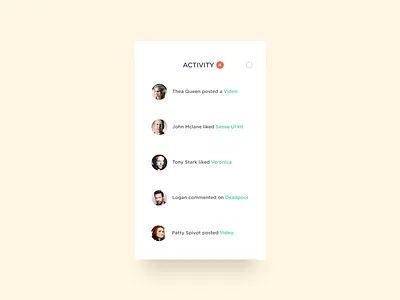 Activity Feed 47 activity activity feed concept dailyui day47 feed minimal