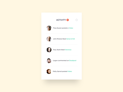 Activity Feed 47 activity activity feed concept dailyui day47 feed minimal