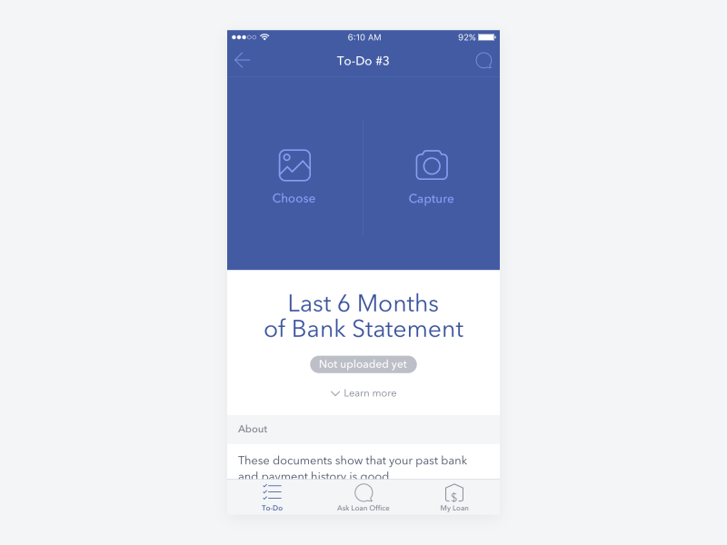 Matic - Empty Todo Detail capture finance app insurance loan matic matic insurance nesetril strv todo todo detail ios upload white ios