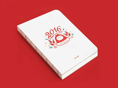 Notebook branding color flowers illustration notebook red