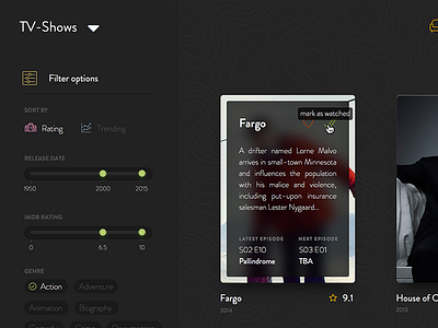 #07 - Settings dailyui fargo settings sketch tv shows