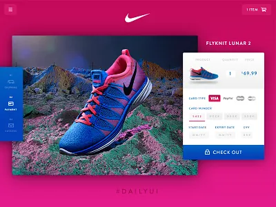 Credit Card Checkout - Daily UI 002 card checkout daily ui dailyui ecommerce nike shop ui ux web web design website