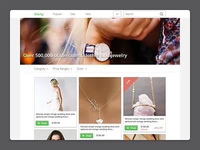 Fashion Homepage ecommerce fashion responsive shopping tiles web