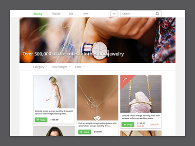 Fashion Homepage ecommerce fashion responsive shopping tiles web