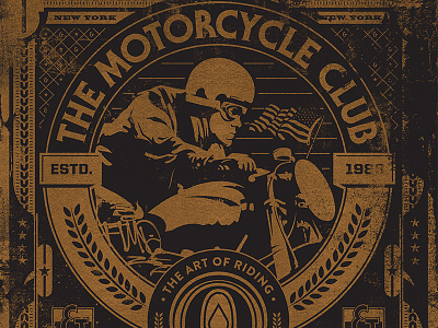 Oil & Ink brendan illustration ink motorcycle oil poster prince print riding