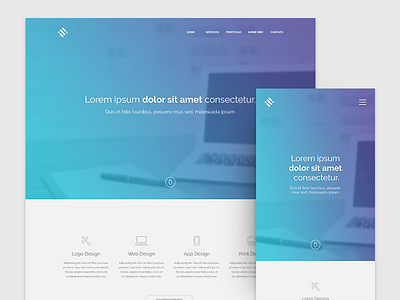 Website design freelancer portfolio template ui ux web