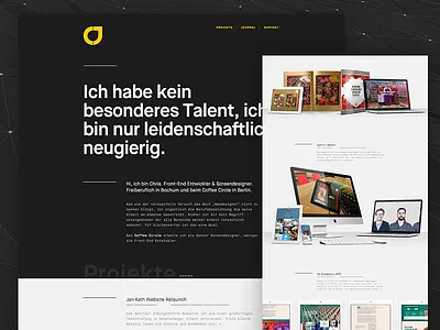 chrisjahn.de — 2015 relaunch black personal portfolio relaunch responsive