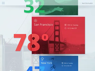Weather Concept app colors design flat interface minimal ui ukraine ux web webdesign