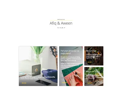 Wedding Website | Walimatul Urus flexbox material design mosaic polymer ui walimatul urus web website wedding