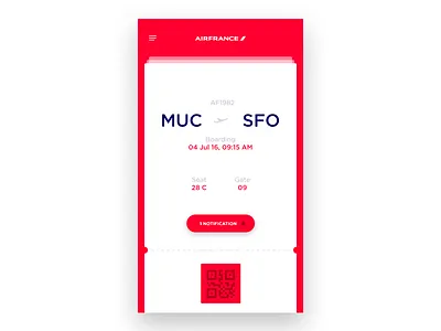 #24 DailyUI / Boarding Pass app boarding pass card dailyui flight mobile ticket ui user interface
