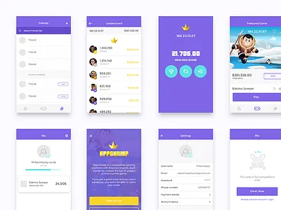 Appchamp App Screens app clean colorful fun ios ui ux