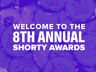 Shorty Awards UI awards design entries homepage overlay purple signup teal ui