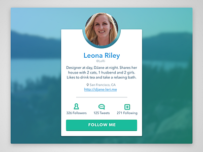 Day 17, Profile Card challenge design profile card social media