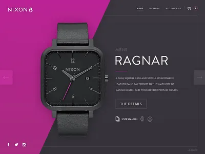 Landing Page - Daily UI 003 clean dailyui ecommerce landing page nixon shadows ui ux watch web web design website