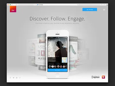 Tixr iOS app landing page app design events ios iphone landing ticketing tixr ui