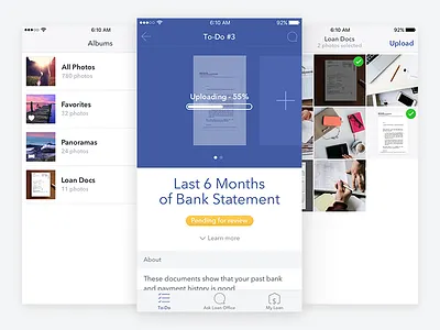 Matic - Upload Documents album finance app insurance loan matic matic insurance photos ios strv todo detail ios upload white ios