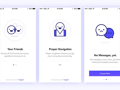 On-boarding & Empty State app app design app designer empty state illustration ios mobile on boarding screens ui ui ux user interface