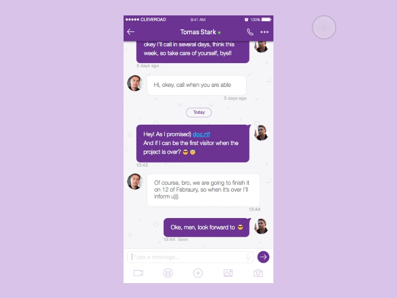 Crowdfunding App Concept chat crowd funding gif icons interface investment investors ios ios design profile startups ui