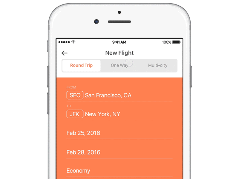 Navbar Segmented Controls Animation app flight interaction interface ios navbar principle sketch toggle ui uiux ux