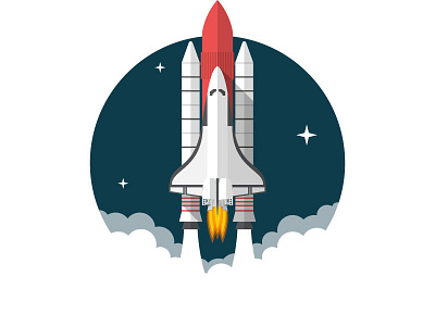 Space Illustration Set astronaut cosmonaut flat icon icon mars rover moon nasa rocket space space shuttle telescope ufo