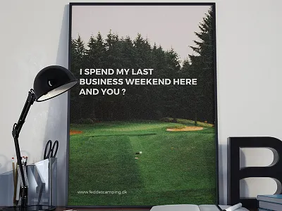 Promotional Material for Feddet Camping advertising bilboard camping company design minimalistic poster promo typography