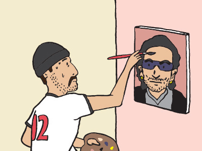 Edge Painting bono comic edge edge painting print peppermint u2