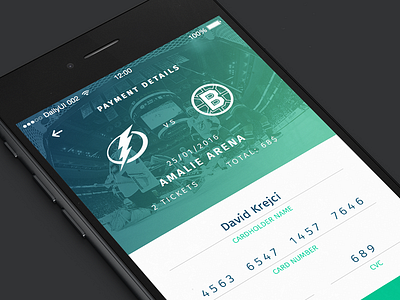 Credit Card Checkout - Daily UI 002 app checkout credit dailyui gradient iphone nhl payment spot ui