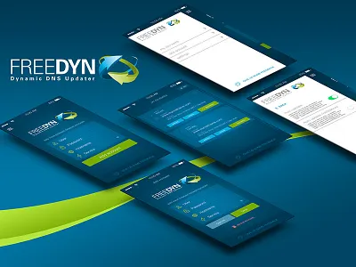 Freedyn Iphone app blue clean design flat iphone ui uidesign