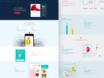 Reelevant Inner Pages clean design flat lander landing minimal ui ux web website