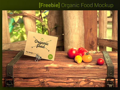 [Freebie] Organic Food Mockup - vegetables a6 mockup card food gluten free mockup organic food template vegetables