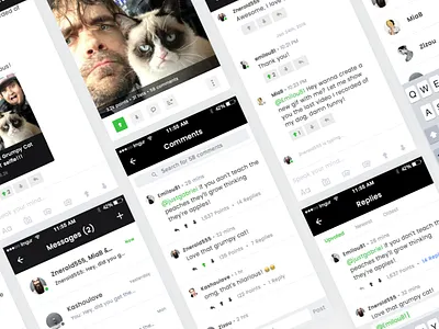 Imgur | Chat & Comments (WIP) app chat comments flow imgur ios messaging mobile redesign ui ux wip