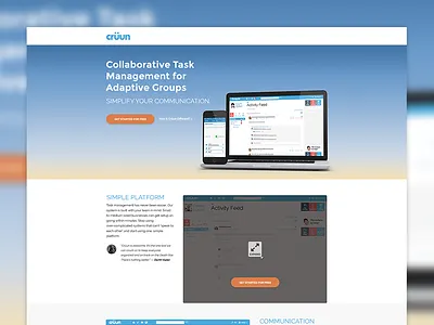 Crüun Signup Landing Page bofu conversion landing page lead generation saas ui ui design ux ux design visual design web design website