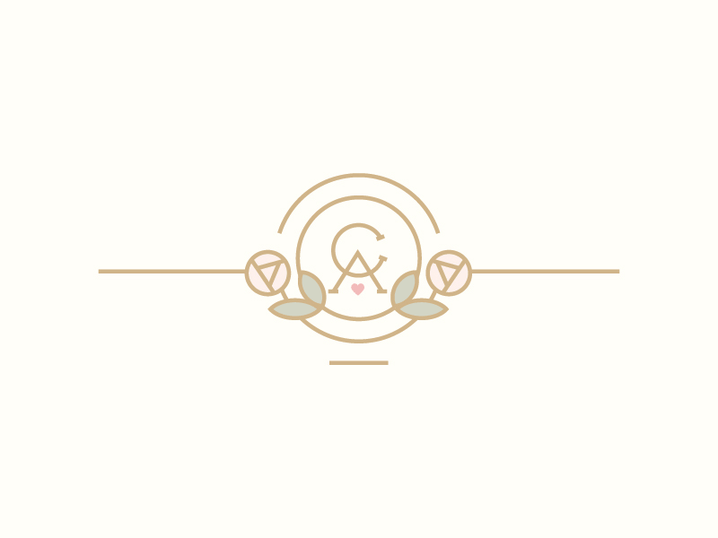 Wedding Things blush branding flowers gold icon ivory logo monogram save the date smith wedding