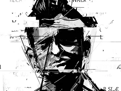 Cash black digital illustration white