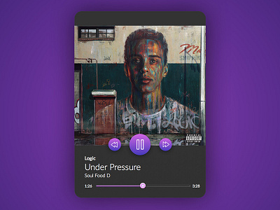 Day 009 - Music Player adobe dailyui desktop flat gradient hiphop logic music musicplayer photoshop sketch