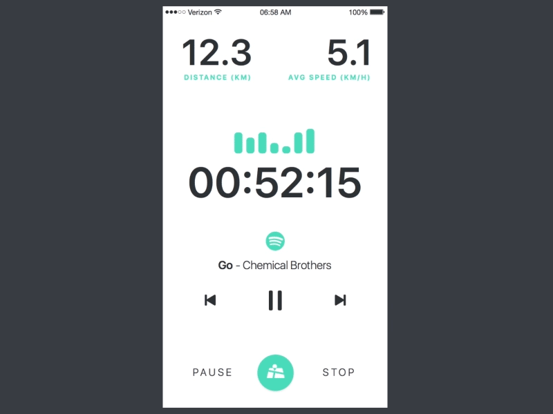 Display Mode Transition android animation app fitness ios map material running track transition