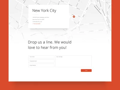 Contact Page contact contact form graphic design interface map user interface web