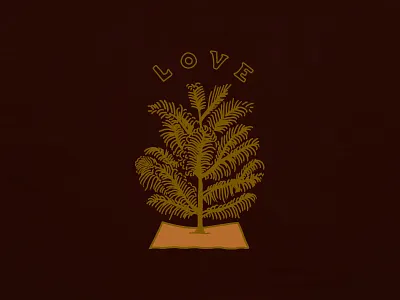 Time to Love design fern graphic design hand type handmade illustration love plant tree type typography