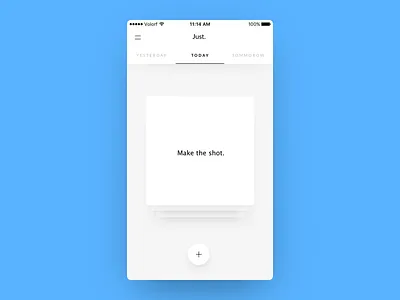Todo app app card clean fab ios minimal mobile tabs tasks todo ui ux