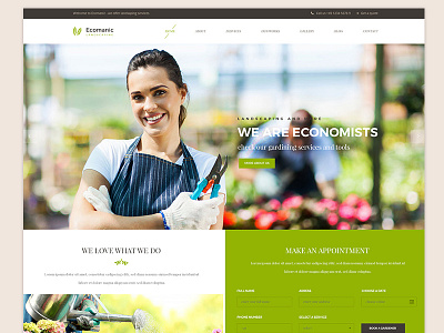 Ecomanic agriculture florist garden gardener grass groundskeeper industry landscape architects landscaping lawn services template